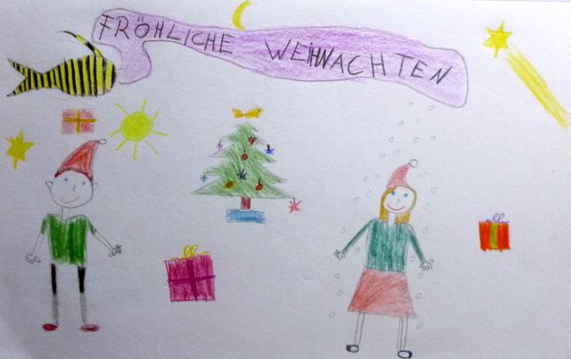 Lilli:"Ich wünsche allen zu Hause frohe Weihnachten."